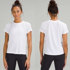 Lululemon Train to Be Short-Sleeve Shirt
White / silver gray